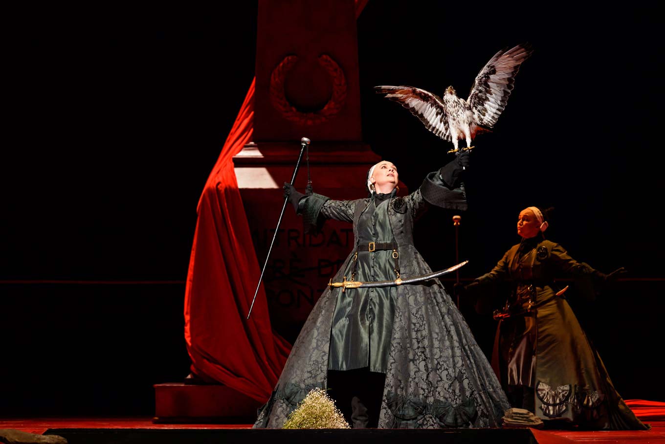 Jennifer Davis, Soprano – Arbate in Mitridate, re di Ponto – Royal Opera House, 2017 – Photo Bill Cooper